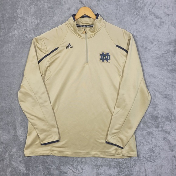 Adidas Notre Dame Fighting Irish 2XL Half Zip Pullover Jacket Mens - Picture 1 of 10